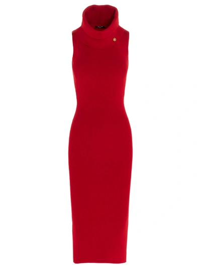 Shop Balmain Dress In Red