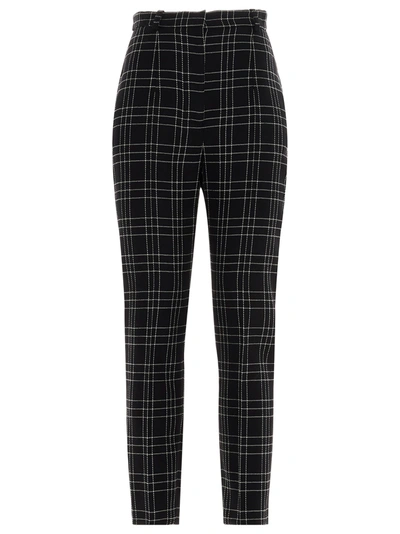 Shop Alexander Mcqueen Pants In Nero Bianco