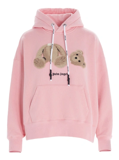 Shop Palm Angels Bear Sweatshirt In Pink