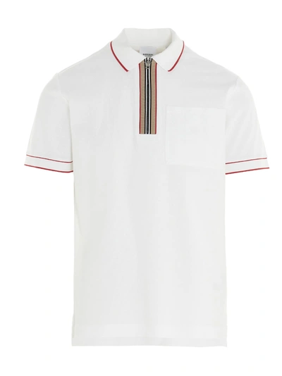 Shop Burberry Waltham Polo In White