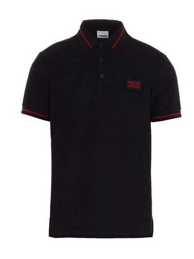 Shop Burberry Grenford Polo In Black