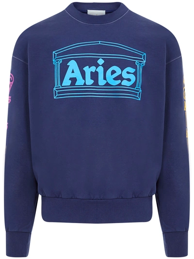 Shop Aries Sweatshirt In Blue