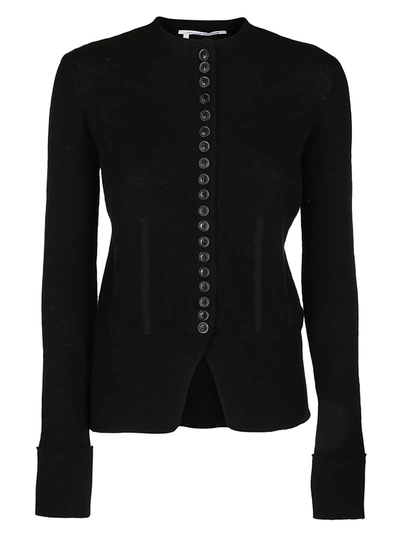 Shop Agnona Black Wool-cashmere Blend Cardigan