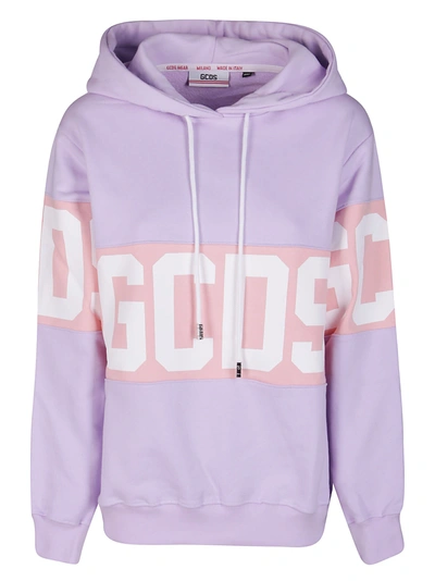 Shop Gcds Lilac Cotton Sweatshirt