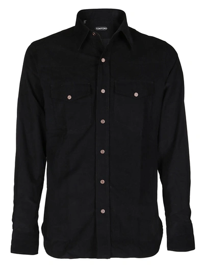 Shop Tom Ford Black Cotton Shirt