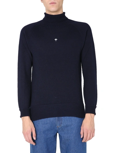 Shop Nigel Cabourn Turtleneck Sweater In Blu