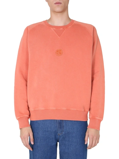 Shop Nigel Cabourn Crew Neck Sweatshirt In Arancione
