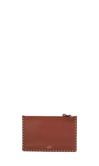 Shop Valentino Clutch In Brown