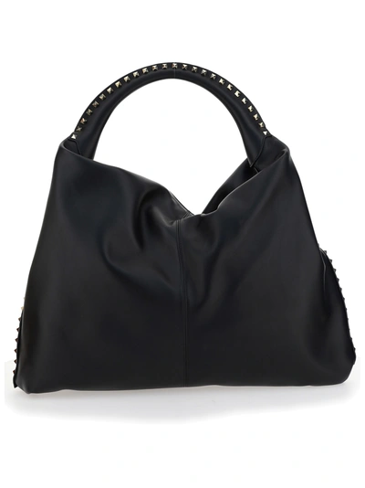 Shop Valentino Hobo Shoulder Bag In Nero