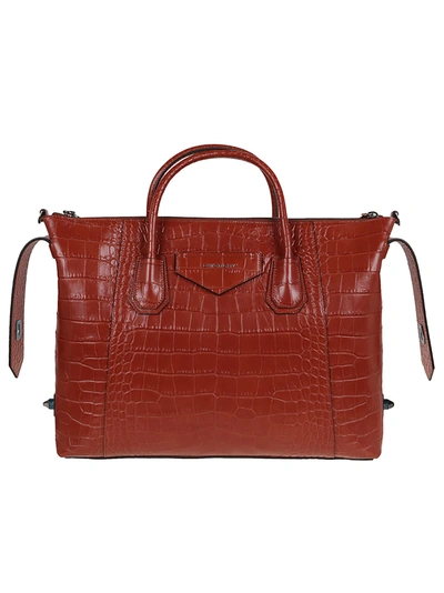 Shop Givenchy Antigona Soft- Medium Bag In Paprika