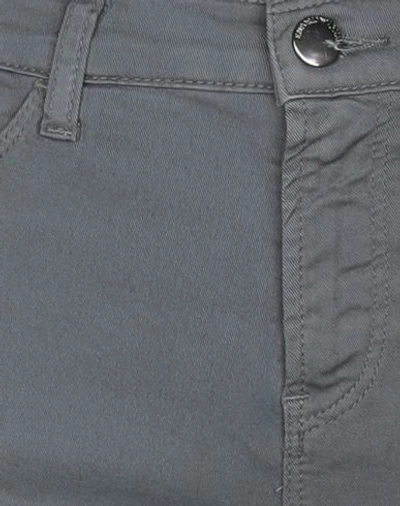 Shop Emporio Armani Woman Pants Grey Size 24 Cotton, Elastane