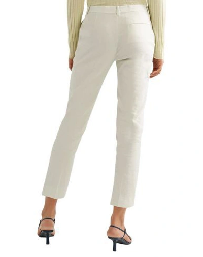 Theory Wide Cropped Cotton Blend Jeans In Light Green