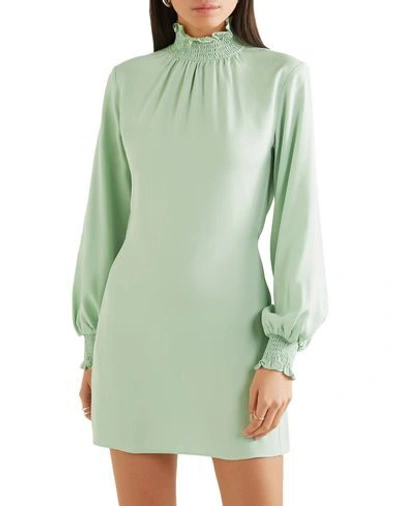 Shop Les Héroïnes By Vanessa Cocchiaro Woman Mini Dress Light Green Size 12 Acetate, Viscose