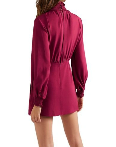 Les Héroïnes By Vanessa Cocchiaro The C.j. Shirred Crepe Mini Dress In Red