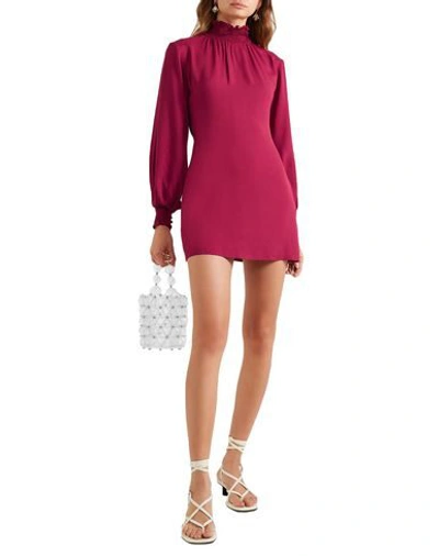 Shop Les Héroïnes By Vanessa Cocchiaro Woman Mini Dress Garnet Size 12 Acetate, Viscose In Red