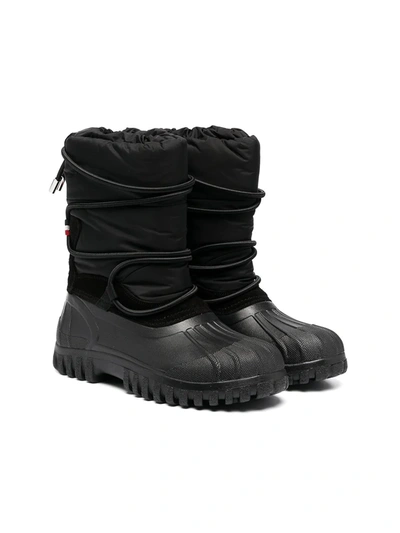 Shop Moncler Chris Lace-up Snow Boots In Black