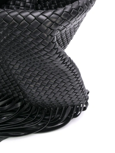 Shop Bottega Veneta Leather Clutch In Black