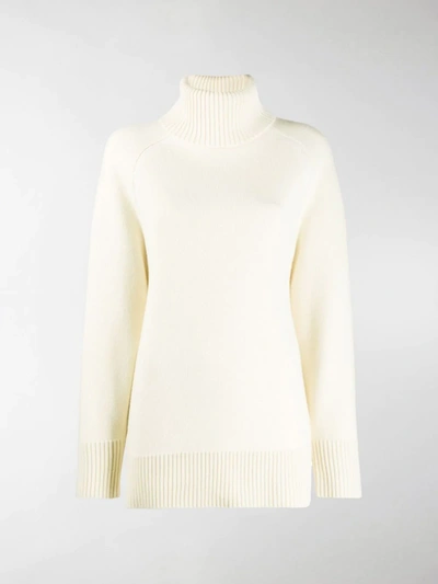 Shop Y-3 Roll Neck Jumper In White