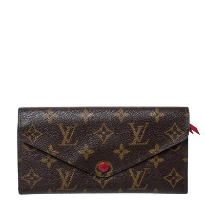Pre-owned Louis Vuitton Monogram Canvas Josephine Wallet In Brown