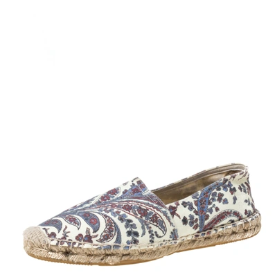 Pre-owned Isabel Marant Multicolor Canvas Espadrille Flats Size 38