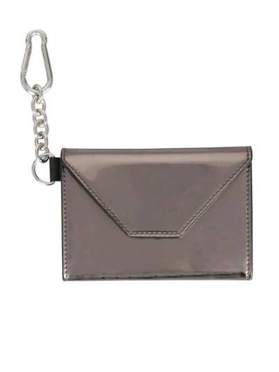 Shop Dsquared2 Silver Leather Card Holder