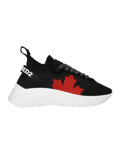 Shop Dsquared2 Speedster Black Polyester Sneakers