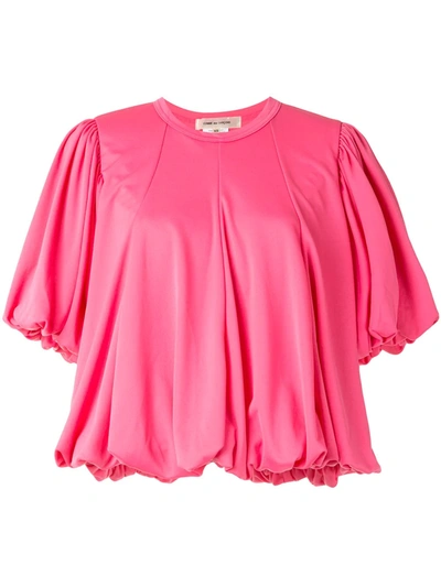 Shop Comme Des Garçons Fully Draped Top In Pink