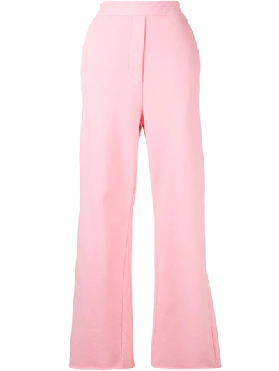 Shop Mm6 Maison Margiela Wide-leg Relaxed Trousers In Pink