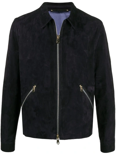 Shop Paul Smith Zip-pockets Light Jacket In Blue