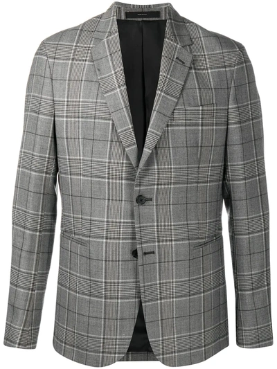 Shop Paul Smith Tartan Check Blazer In Grey