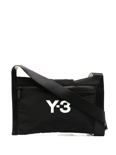 Shop Y-3 Logo-print Crossbody Bag In Black