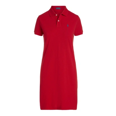 Shop Ralph Lauren Cotton Mesh Polo Dress In Rl 2000 Red/c7998