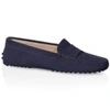 Tod's Gommino Driving Shoes In Suede In Blue