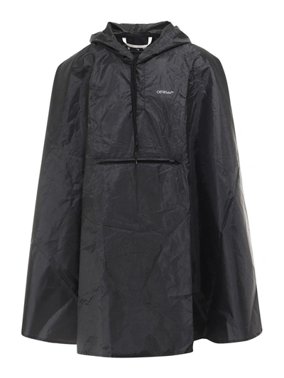 Shop Off-white Lightweight Tech Fabric Raincoat In Black