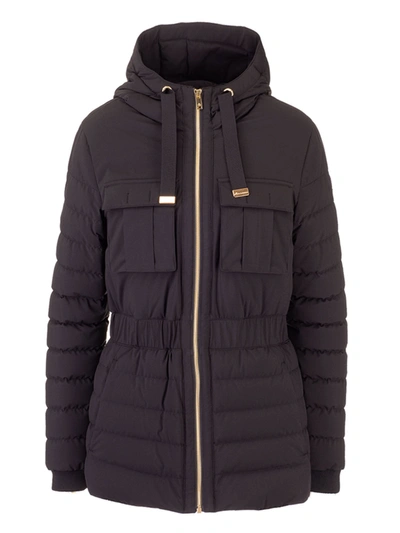 Shop Moose Knuckles Zipped Down Jacket In Black