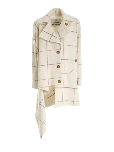 Shop Vivienne Westwood Blanket Coat In White