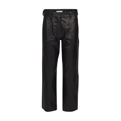 Shop Anine Bing Leah Leather Pants In Black