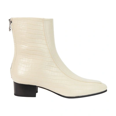 Shop Aeyde Amelia Ankle Boots In Creamy