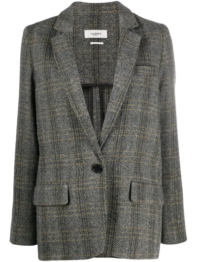 Shop Isabel Marant Étoile Charly Single-breasted Wool Blazer In Grey