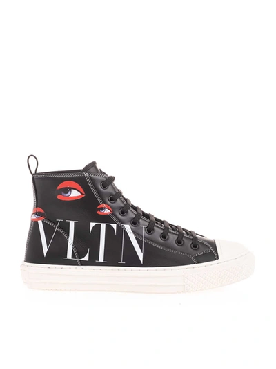 Shop Valentino High-top Sneakers Giggies In Black