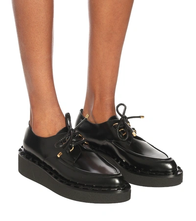 Shop Valentino Rockstud Leather Shoes In Black