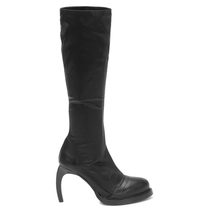 Shop Ann Demeulemeester Leather Knee-high Boots In Black