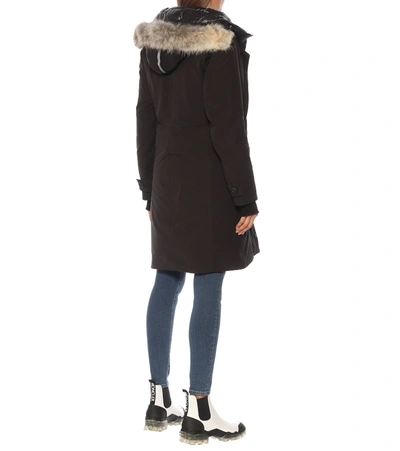 Shop Canada Goose Sherbrooke Fur-trimmed Down Parka In Black