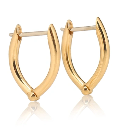 Shop Melissa Kaye Cristina Small 18kt Gold Hoop Earrings