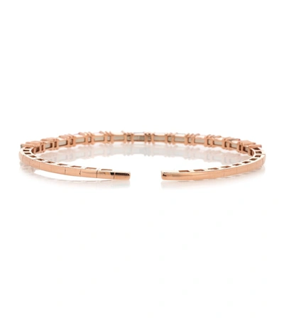 Suzanne Kalan Rainbow Fireworks 18kt Rose Gold Bracelet With Emeralds In Rose Gold