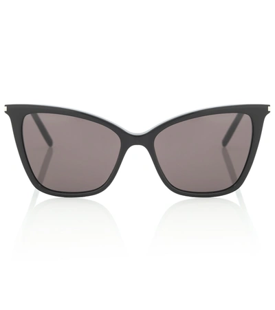 Shop Saint Laurent Sl 384 Cat-eye Sunglasses In Black