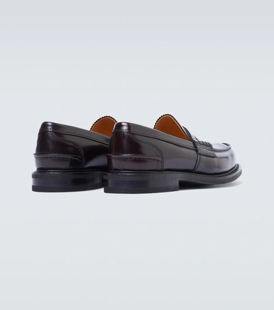Shop Church's Pembrey Leather Loafers In Red