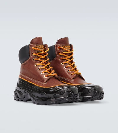 Shop Burberry Arthur Hiking Boots In Brown