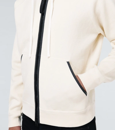 Shop Tom Ford Zipped Cashmere Sweatshirt In White