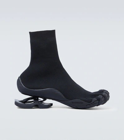 Shop Balenciaga Toe High-top Sneakers In Black